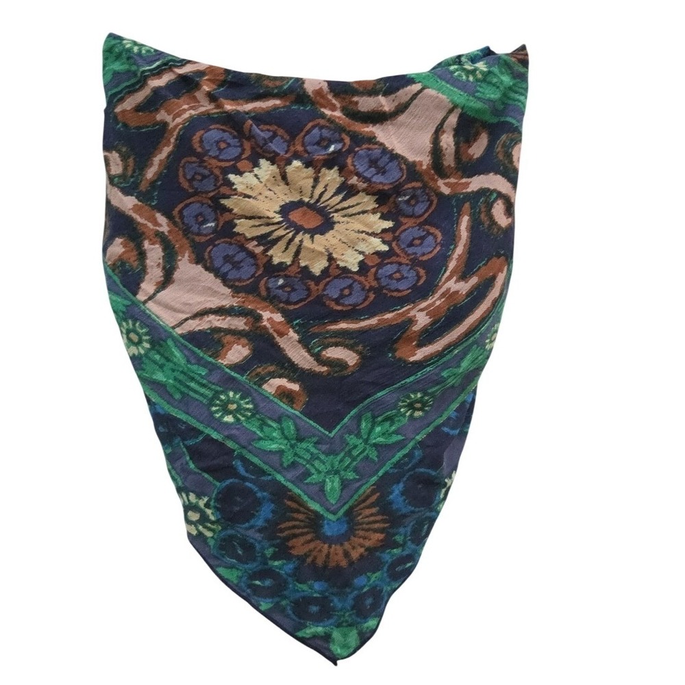 Free People Green Floral Fp One Raya Bandana Top Garden Festival Country Large
